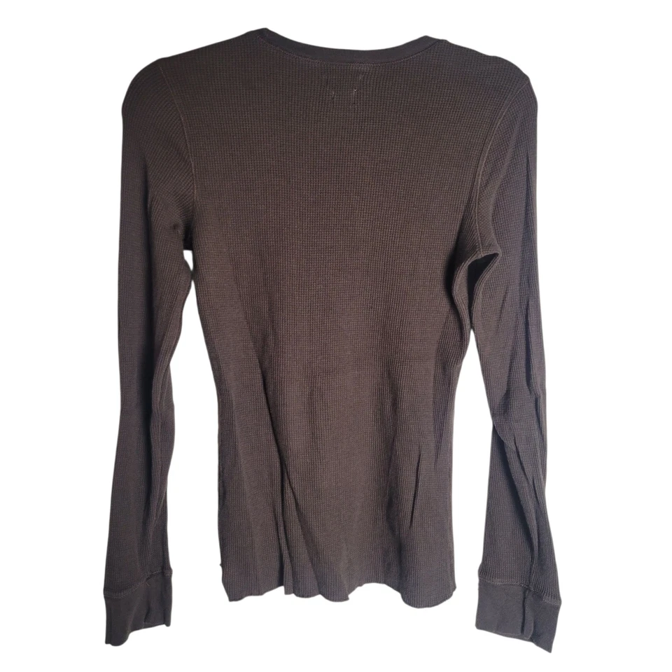 Polo Ralph Lauren Y2K Thermal Shirt Womens Sz Medium M Brown Modal Blend Vintage - Image 2 of 4
