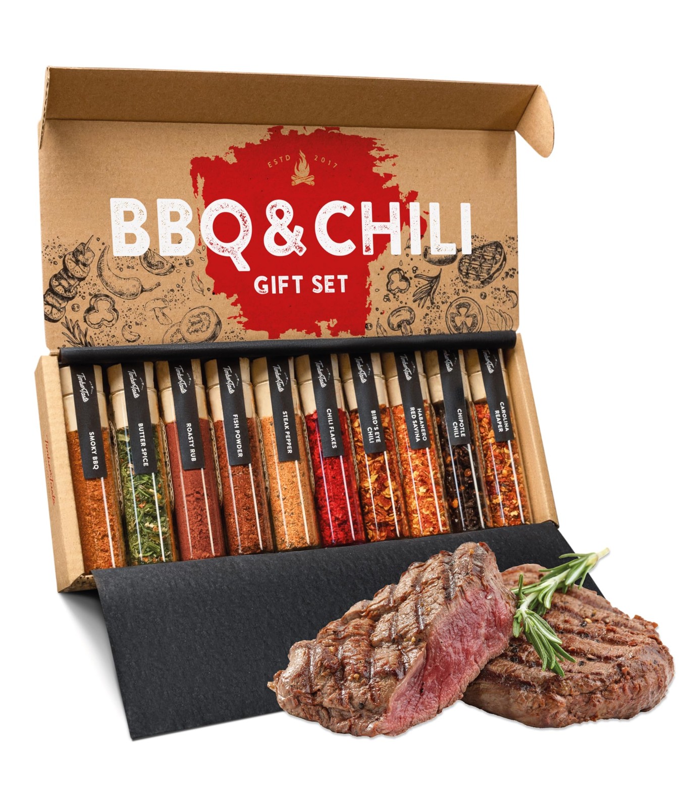 Hot BBQ Spice Gift Set &ndash; Chili  Grill Spices Gift Set for 