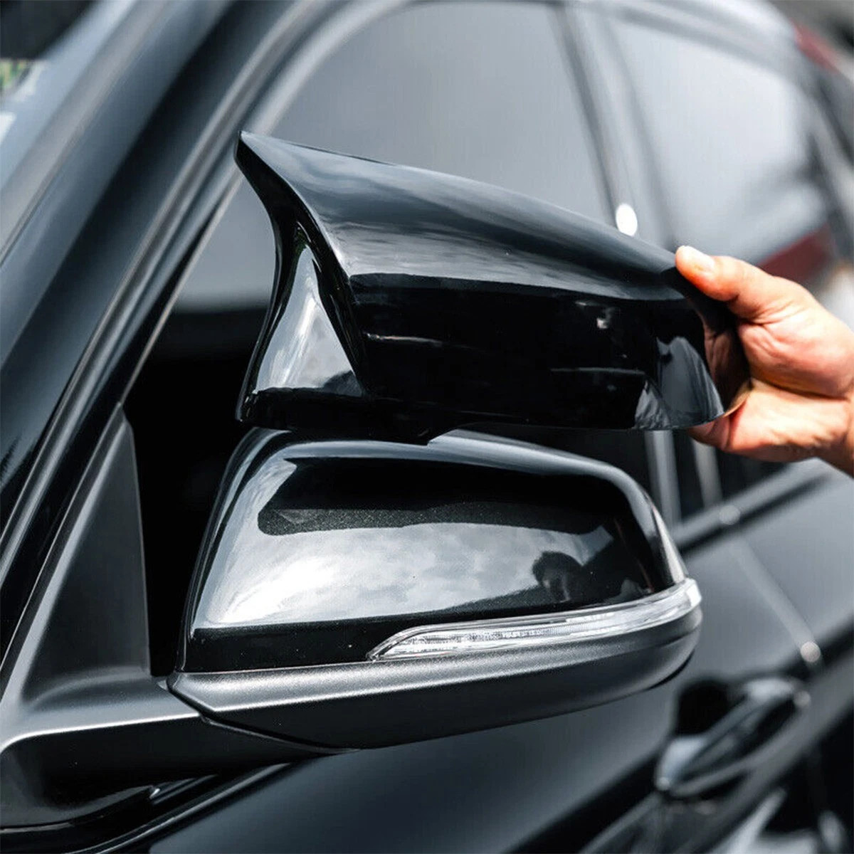 Fit BMW X1 F48 X2 F39 F40 F44 Z4 G29 Supra 2x Gloss Black Side Mirror Cover Caps