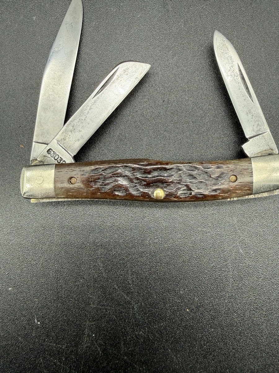 希少 デッドストック 90年代  SAFETY ARIZONA 1990's Case XX USA 6 Dot 63032 3 Blade Stockman Pocket Knife Good