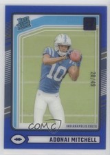 2024 Panini Clearly Donruss Rated Rookie Blue 28/49 Adonai Mitchell #71 6g2
