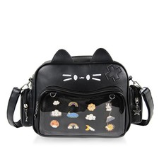 Cute Cat Ita Bag Backpack   Kawaii Pin Display Crossbody Bag for School  Cos...