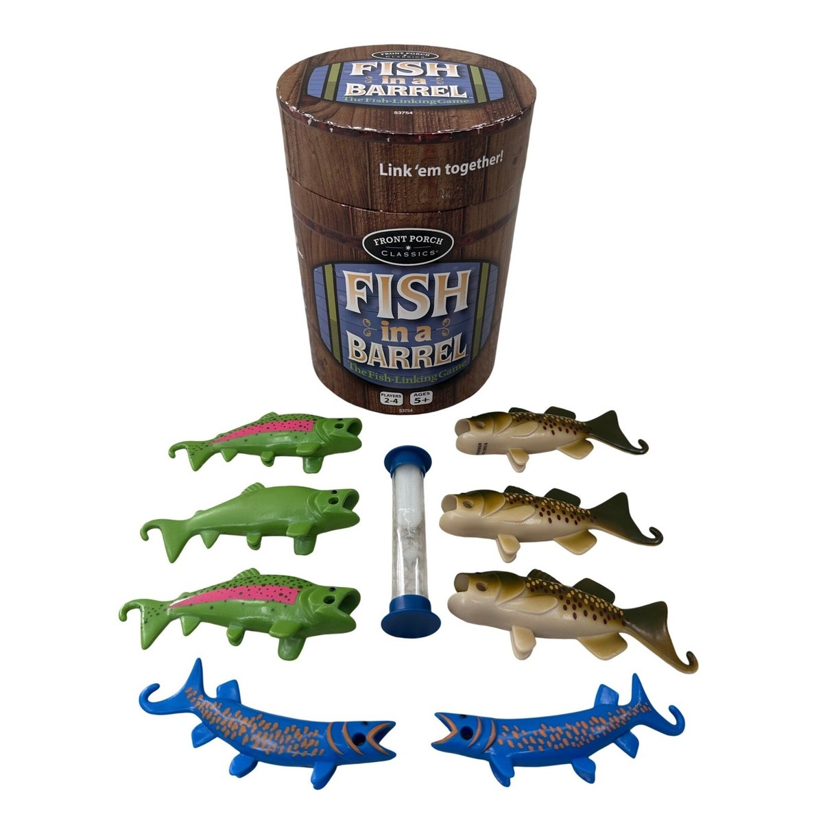 Front Porch Classics Fish in a Barrel Game Linking Toy Stuffed