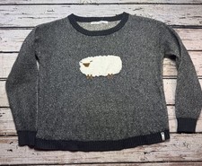Woolrich Sweater Womens Small Sheep Graphic Wool Blend Unique Animal Farm Top