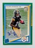 KALEB JOHNSON 2025 Panini Donruss Rated Rookie Auto Green #322 RC PITT Steelers