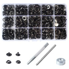 70 Sets 15mm 5/8 Heavy Duty Snap Fasteners Kit Metal Snaps for Leather Craft