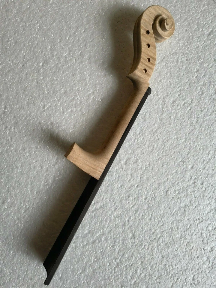 1PCS Violin Neck Violin Fingerboard Flame Maple Violin Head for Replacement - Image 1 of 4