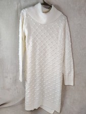 Willow Glenn Women's Sweater Dress Size Medium NWT Cowl Neck Knotted Knit Dress