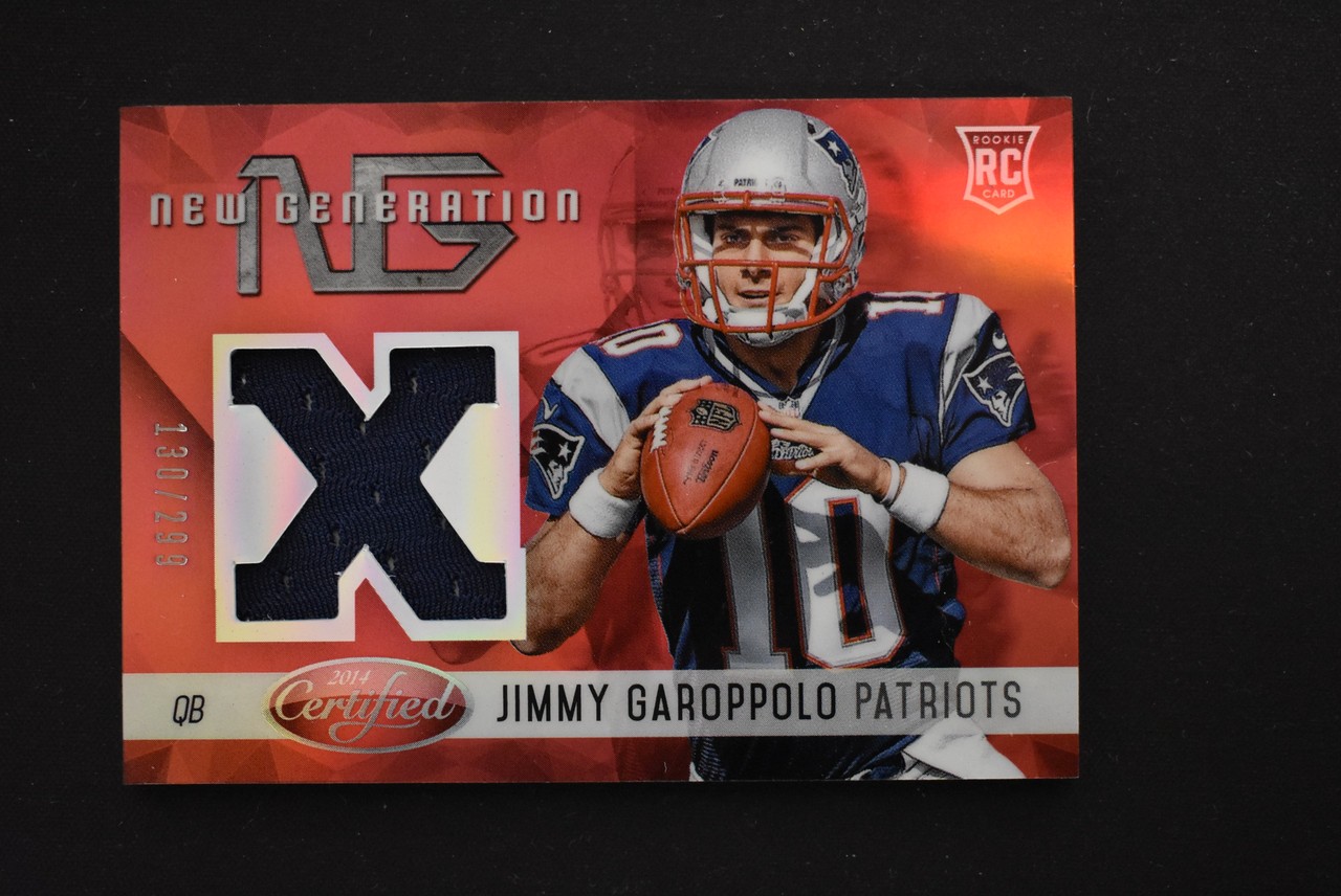 Jimmy Garoppolo Panini Certified New Generation #NGJG Mirror Red Material