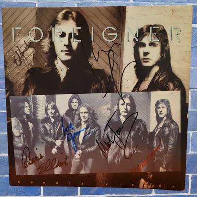 Foreigner | signed lp | 6 members | Double Vision