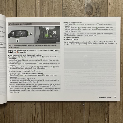 13-17 SKODA OCTAVIA OWNERS HANDBOOK MANUAL & WALLET Print 2013 Ref19273 - Picture 9 of 24