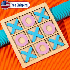 Wooden Tic Tac Toe Game Classical Kids Educat...
