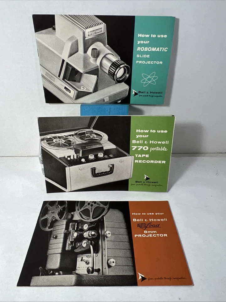 LOTE de 25 catálogos, folletos y manuales de proyectores, cámaras y lentes Bell & Howell Foto 4 de 4