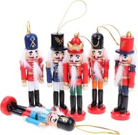 Nussknacker Figuren 12Cm 6 StüCk Weihnachtsschmuck Baumbehang Geschenke