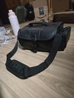 Vintage Sony Black Faux Leather Video Camera Bag, Camcorder Case With Strap — photo 3