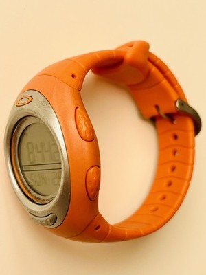 RARE OAKLEY D1 Digital Quartz Watch, Women's Orange/Silver