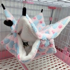 Pet Hanging Hammock Soft Bunkbed for Guinea Pig Hamster Ferret Squirrel Cage -
