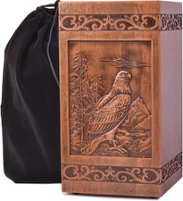 Wooden Cremation Urn for Human Wood Ashes Decorative Box Funeral Urns for Adult