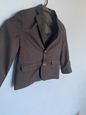 Nautica Boys Black Suit Jacket Two-Button Notch Lapel Lined Single-Breasted