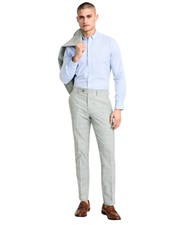 Bar Iii Mens Slim fit Dress Pants 30 / 30 Light Green Solid Stretch