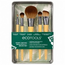 EcoTools Start The Day Beautifully Brush Set 5 Pc Makeup Brush Kit New Tin