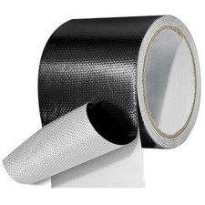 3 In. X 25 Ft. Black Waterproof Repair Tape for Fabric Heavy Duty Uvproof Awning