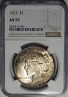 1923 NGC AU55 PEACE DOLLAR - WG28
