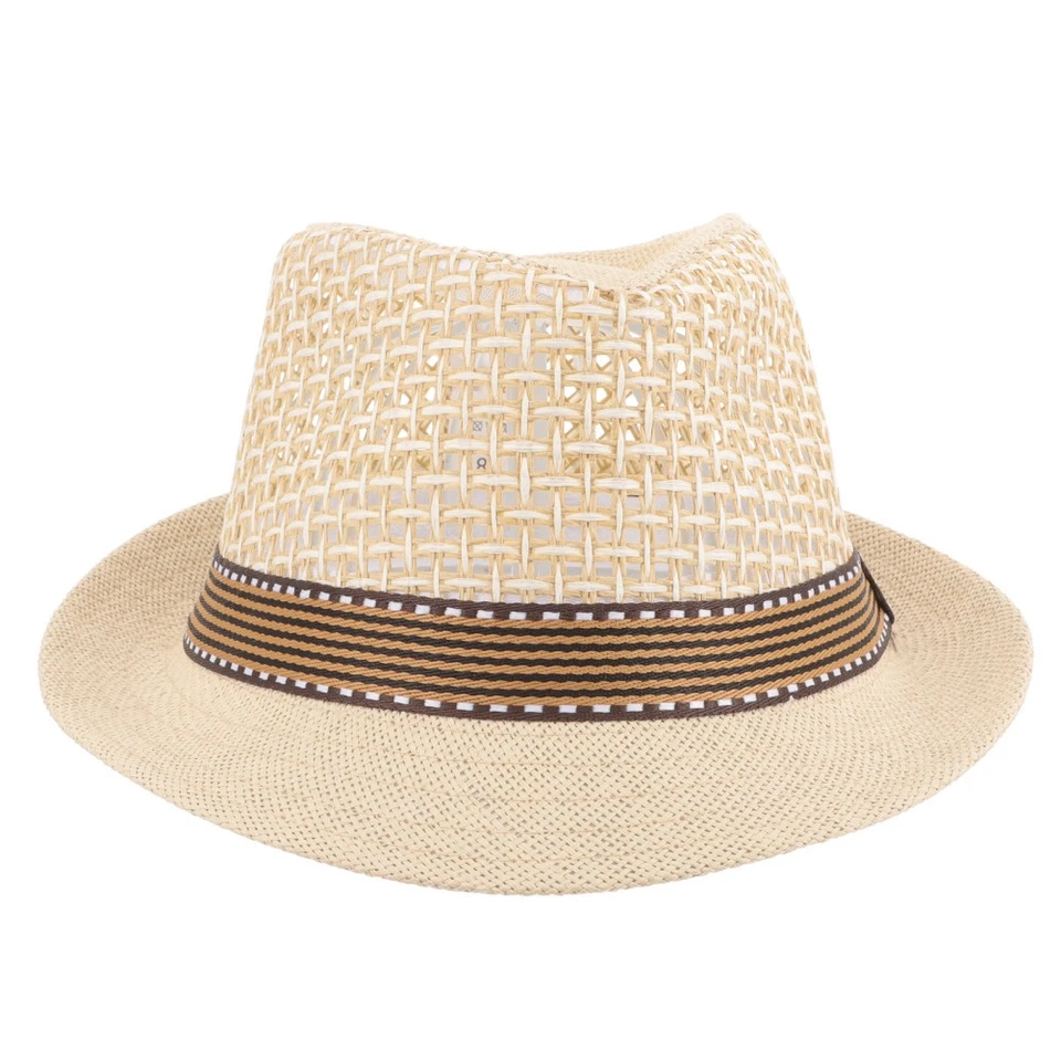 Chapeau De Soleil Tissé Bob En Paille Chapeaux Pour Hommes À La Mode - Photo 1/4