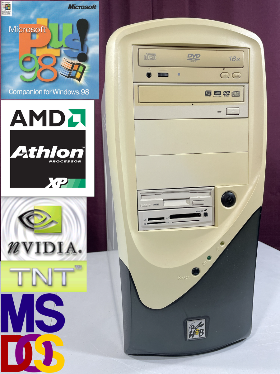 RESTORED Windows 98 Plus! & DOS Vintage Retro Classic Gaming PC | eBay