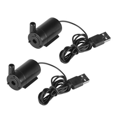2pcs Micro Submersible Water Pump USB 5V DC Voltage SolarSystem WaterGarden Size