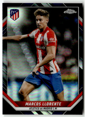 Topps Chrome Atletico Madrid 2022 No. AMC-8 Marcos Llorente Black Refractor 3/25