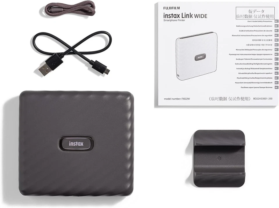 instax LINK WIDE smartphone printer, Mocha Gray Mocha Gray WIDE smartphone print - Image 2 of 4