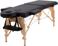 Portable 24" Massage Table - Adjustable Height, Folding Spa Bed with Bag