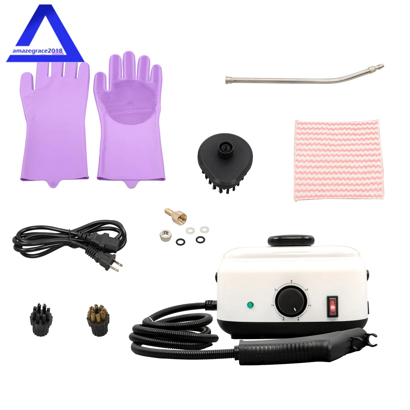2500w 1500ml 110v White Portable High Temperature & High Pressure Steam Cleaner