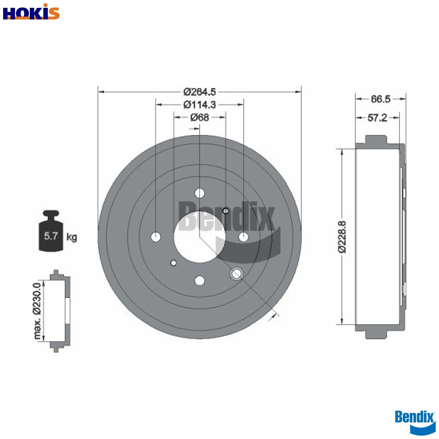 2x BRAKE DRUM BDM1164 FOR NISSAN NV200/Van/EVALIA/Bus K9K400/628/608/646 1.5L