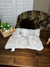 Bunny Lovey Kellytoy Baby Security Blanket Gray Thick Soft Plush