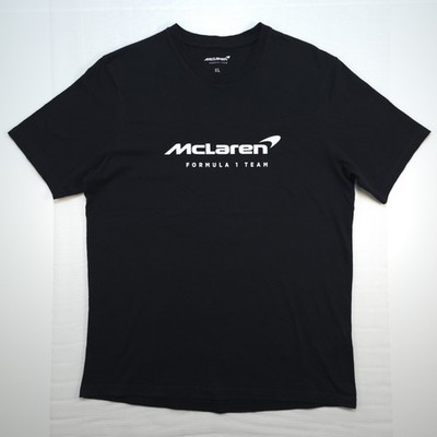 Mclaren F1 T-Shirt Herren Größe XL Schwarz Kurzarm Miami Castore T Shirt