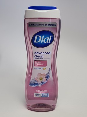 Dial Advanced Clean Antibacterial Body Wash Apple Blossom Scent Vitamin E 16oz