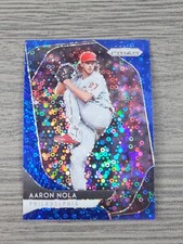 Aaron Nola 2020 Prizm Blue Donut Circles SP 28/199 #55