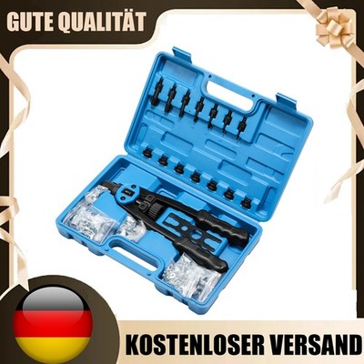 Professional Hand Rivnut Nut Thread Riveter Gun Repair Tool Kit M3-M12 Mandrels