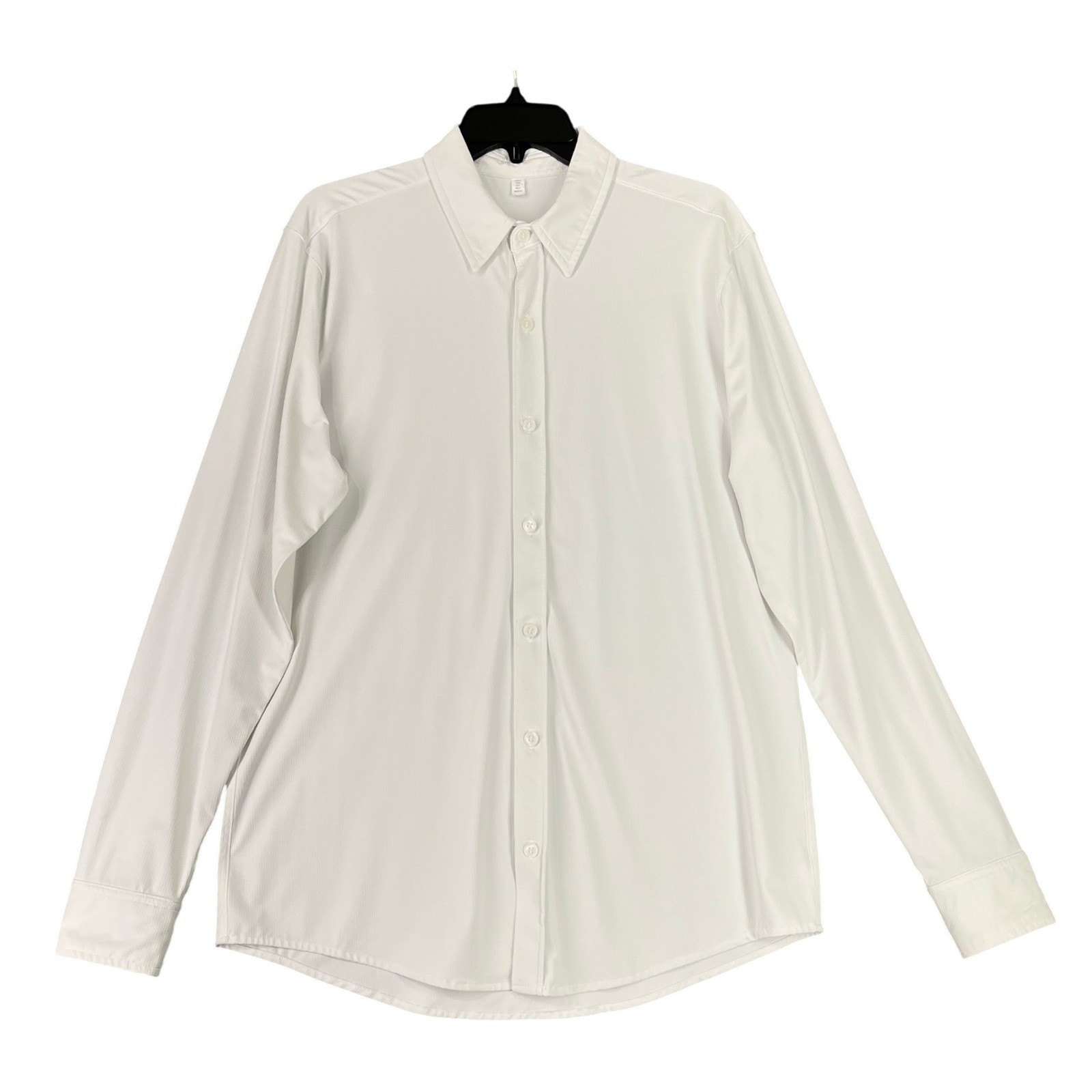 Unbranded White Performance Button Down Shirt Men… - image 1