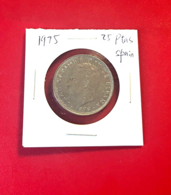 1975 25 PTAS SPAIN COIN  - NICE WORLD COIN !!!
