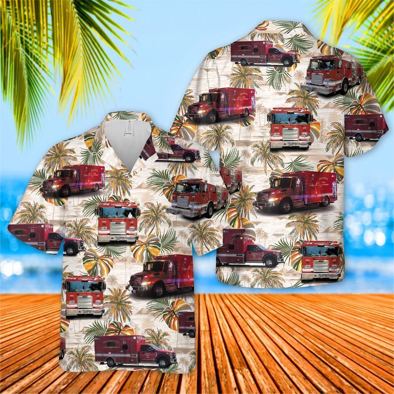 California Orange City Fire Department Hawaiian Shirt