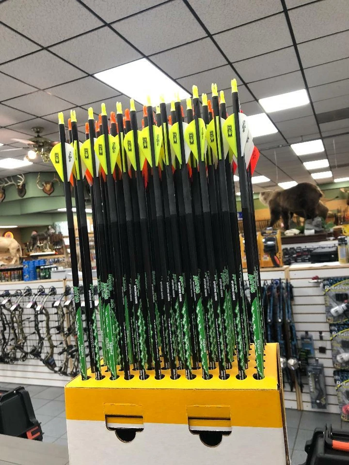 1 docena de flechas de carbono alineadas con columna premium Greenacres de Victory con paletas Blazer Foto 4 de 4