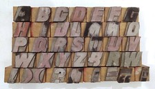 34 Letterpress wood/wooden Hand-carved Matrices for type English WMT-067