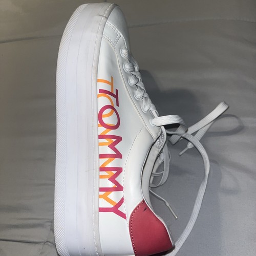 Tommy Hilfiger Brie Platform Women’s 8 Sneakers White/Pnk - Picture 7 of 11