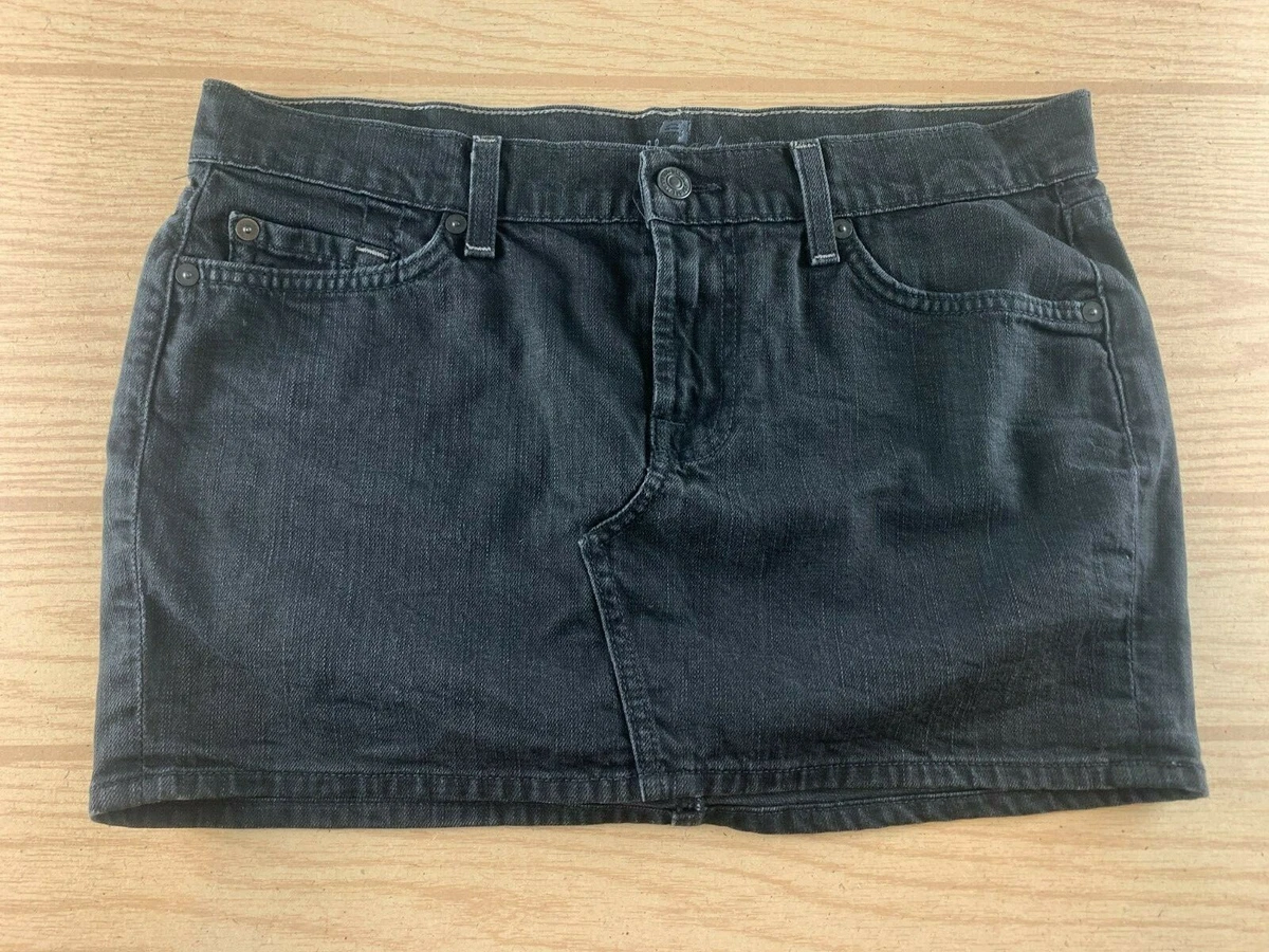 Black denim top skirt ebay
