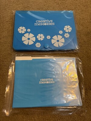 NEW Creative Memories  Paper File Mate 10x12 + blank files Storage Organizer Blu