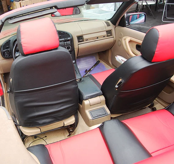 para bmw serie 3 e30 1984-91 s. cuero ajuste personalizado 2 fundas asiento delantero 13 colores Foto 3 de 4