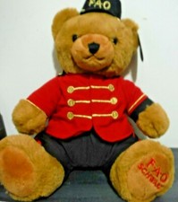 FAO Schwarz Christmas 2020 Plush Soldier Bear W Red Nutcracker Uniform 14  